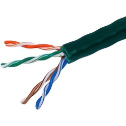 Monoprice Cat5e Ethernet Bulk Cable - Network Internet Cord - Solid, 350Mhz, UTP, CMR, Riser Rated, Pure Bare Copper Wire, 24AWG, 1000ft, Green