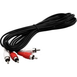 DVD Player Speaker 2 RCA Male to 2 RCA Male Audio Video Cable 10Ft Length 2pcs