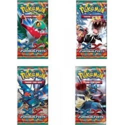 Pokemon XY Furious Fists Booster Pack x 4