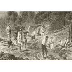 Panning For Diamonds. From The Book Chips From The Earth's Crust Published 1894. Poster Print (17 x 12)