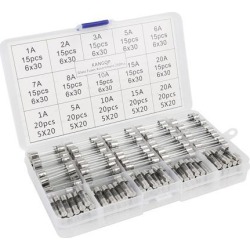 250pcs 5x20mm 6x30mm Quick Fast Blow Glass Tube Fuse Assortment for Car Motorcycle Truck