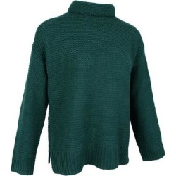 Womens Turtleneck Chunky Knit Sweater Pullover Long Sleeves L Green