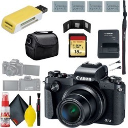 Canon PowerShot G1 X Mark III Digital Camera & 16GB MicroSD & Carrying Case & Battery x3