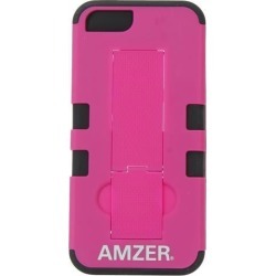 AMZER Black / Hot Pink Dual Layer Hybrid KickStand Case For iPhone 5 / 5S AMZ95403