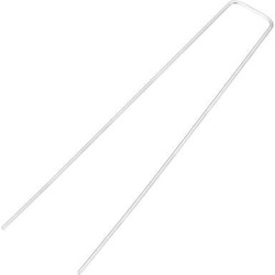 U-Shaped Garden Staples Pegs Ground U Pins 250mm 9.8-inch 3mm Dia Square 16pcs