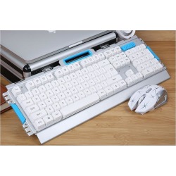 DOBACNER Wireless keyboard and mouse set suspension button metal keyboard game keyboard