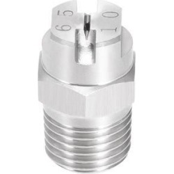 Flat Fan Spray Tip - 1/4BSPT Male Thread 304 Stainless Steel Nozzle - 65 Degree 2mm Orifice Diameter