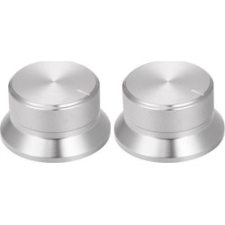 2pcs Potentiometer Knob Solid Aluminum Volume Control Knob Amplifier Electric Guitar Finish Silver Highlight for 6mm Shaft