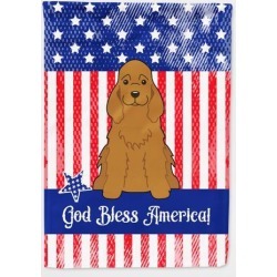 Patriotic USA Cocker Spaniel Red Flag Canvas House Size BB3090CHF