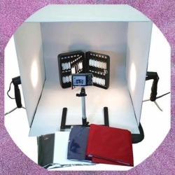 BlueDot Studio Photo Studio Table Top Lighting Kit in a Box with 24' Square Tent