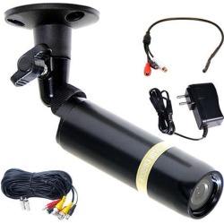 VideoSecu Bullet Indoor Outdoor Weatherproof Security Camera Built-in Sony CCD 3.6mm Wide View Angle Lens 480TVL with Power Supply, Cable and Audio