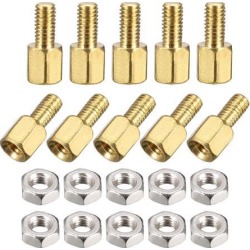 50Pcs M3x6mm Male to Female Thread Hex Standoff Spacer 5mm Body Length