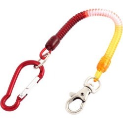 Carabiner Hook Lobster Clasp Spring Stretchy Coil Key Chain Cord