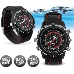 Spy Watch Camera Waterproof Recorder 1280*960 MINI DV DVR Pinhole Hidden Mini Camera Wrist DV Watch DVR Camcorder 8GB Black