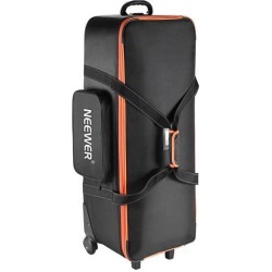 Neewer Photo Studio Equipment Trolley Carry Bag 38'x15'x11'/96x39x29cm with Straps Padded Compartment Wheel, Handle for Light Stand, Tripod, Strobe