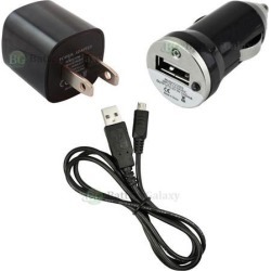 Wall Charger+Car+Micro USB Cable for Android Phone Samsung Galaxy Note 1 2 3 4 5