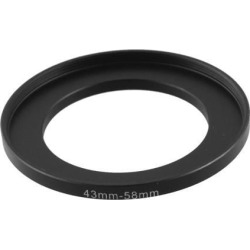 Unique Bargains Camera Lens Filter Step Up Ring 43mm-58mm Adapter Black Sphlm
