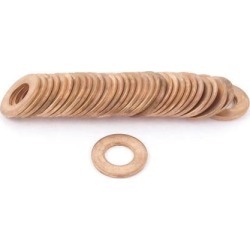 50Pcs 10x20x1.5mm Copper Flat Washer Gasket Spacer Seal Ring Tighten Fasteners