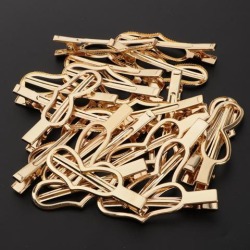 20pcs Fashion Lady Golden Hair Clip Hair Jewelry 7cm heart