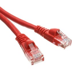 Offex Cat5e Ethernet Patch Cable, Snag-less/Molded Boot, 1.5 foot - Red