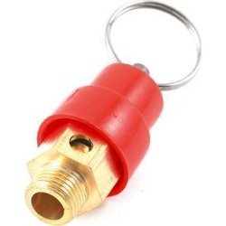 Unique Bargains 1/8'PT Male Thread Air Compressor Brass Pressure Relief Valve w Split Ring