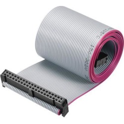 IDC Wire Flat Ribbon Cable FC/FC Connector A-type 40 Pins 2.54mm Pitch 1m Length Gray