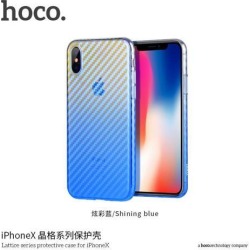 HOCO Lattice series protective case for iPHONE X white Blue