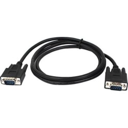 5Ft 1.5m DB9 9 Pin Male to Male Connector Extension Cable Cord Black