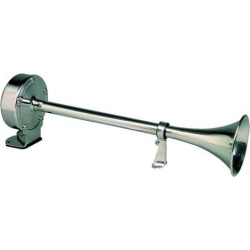Ongaro Deluxe SS Single Trumpet Horn - 12V - 10027