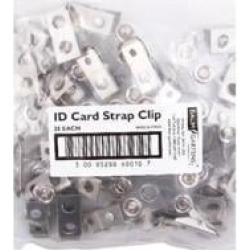 Baumgartens ID Strap Clips Prepunched Vinyl 25/PK Clear 68010