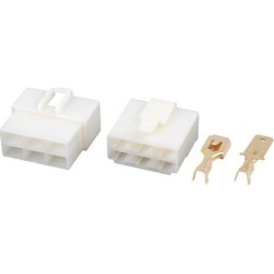 5 Sets Vehicle White Circuit Electrical Wire Connector Male Female Cable 6.3mm