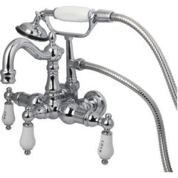 HERITAGE LEG TUB FILLER W/HAND SWR 3-3/8-Chrome Finish