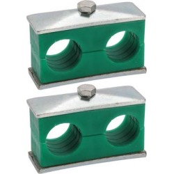 2pcs Twin Series Light Pipe Clamp Assembly Polypropylene Fit 28mm Tube Dia