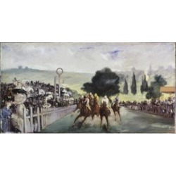Posterazzi SAL260125 Races at Longchamp 1866 Edouard Manet 1832-1883 French Oil on Canvas Art Institute of Chicago Illinois USA Poster Print - 18 x.