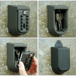 Wall Mount Key Storage Box Organizer Zinc Alloy Security Door Lock 10 Digit Combination Password Outdoor Safe for Padlock