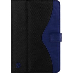 Soho Folding Stand Case Protector w/ built on Hand Strap for 9" to 10" Tablets Devices (Black / Blue)
