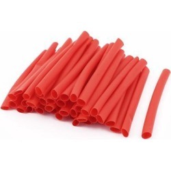 Unique Bargains Polyolefin Heat Shrinkable Tube Sleeving 2:1 Shrink Ratio 6mm x 10cm Red 40Pcs