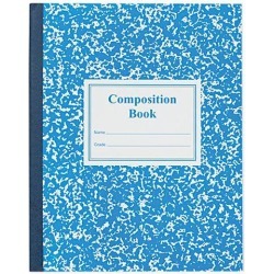 Roaring Spring 77921 Grade School Ruled Composition Book, 9-3/4 x 7-3/4, WE/Red, 50 Pages