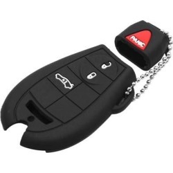 Black Silicone 4 Btn Remote Key Keyless Cover Holder Case Shell for Dodge