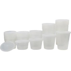 40pcs 8oz/12oz/16oz/24oz/32oz Plastic Food Storage Combo Pack Meal Prep Soup Containers Box with Lids Leak Resistant Stackable Reusable Microwave.