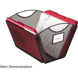 Safco 2162BL Onyx Mesh Desktop Tub File Storage Box, Letter, Black