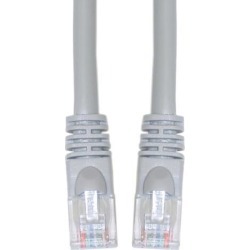 Cat6 Gray Ethernet Patch Cable, Snagless/Molded Boot, 1 foot