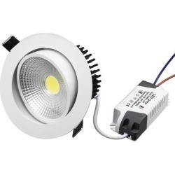 Unique Bargains 10W Recessed LED Downlight LED Ceiling Light IC Rated 6000-6500K(Pure White)
