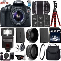 Canon EOS Rebel T6 DSLR Camera 18-55mm is II Lens Deluxe Kit