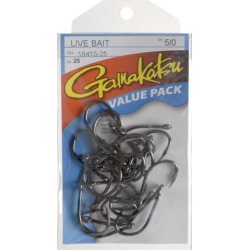 Gamakatsu 18415-25 Live Bait Hook Nsb 5/0 Fishing Hook