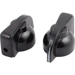 2 Pcs Plastic 6mm Shaft Dia Volume Knob Cap for Potentiometer Pot