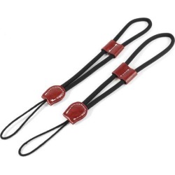 Unique Bargains 2pcs Hand Wrist Strap Lanyard Black Brown for DSLR Digital Camera