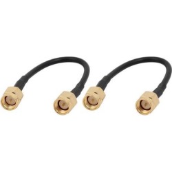 2pcs RG174 Antenna WiFi Pigtail Cable SMA Male to Male Connector 10cm Long