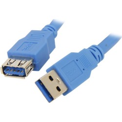 Coboc CY-U3-AAMF-1.5-BL USB 3.0 A Male to A Female Extension Cable