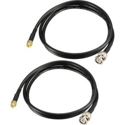 RG58 Coaxial Cable with BNC Male to SMA Male Connectors 50 Ohm 3 ft 2pcs